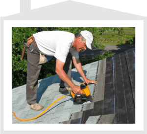 Gotcha Covered team working on a roof